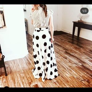 Maxi skirt, new, open leg